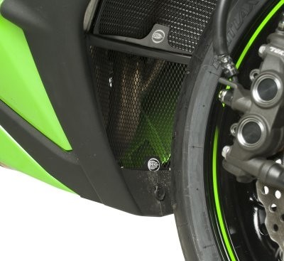 Ochranná mřížka výfukových svodů R&G Racing pro motocykly KAWASAKI ZX10R ('11-), černá